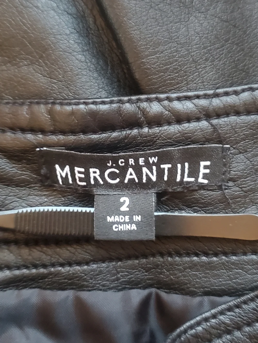 ☆ J Crew Mercantile Faux Leather Black Mini Skirt Size 2
